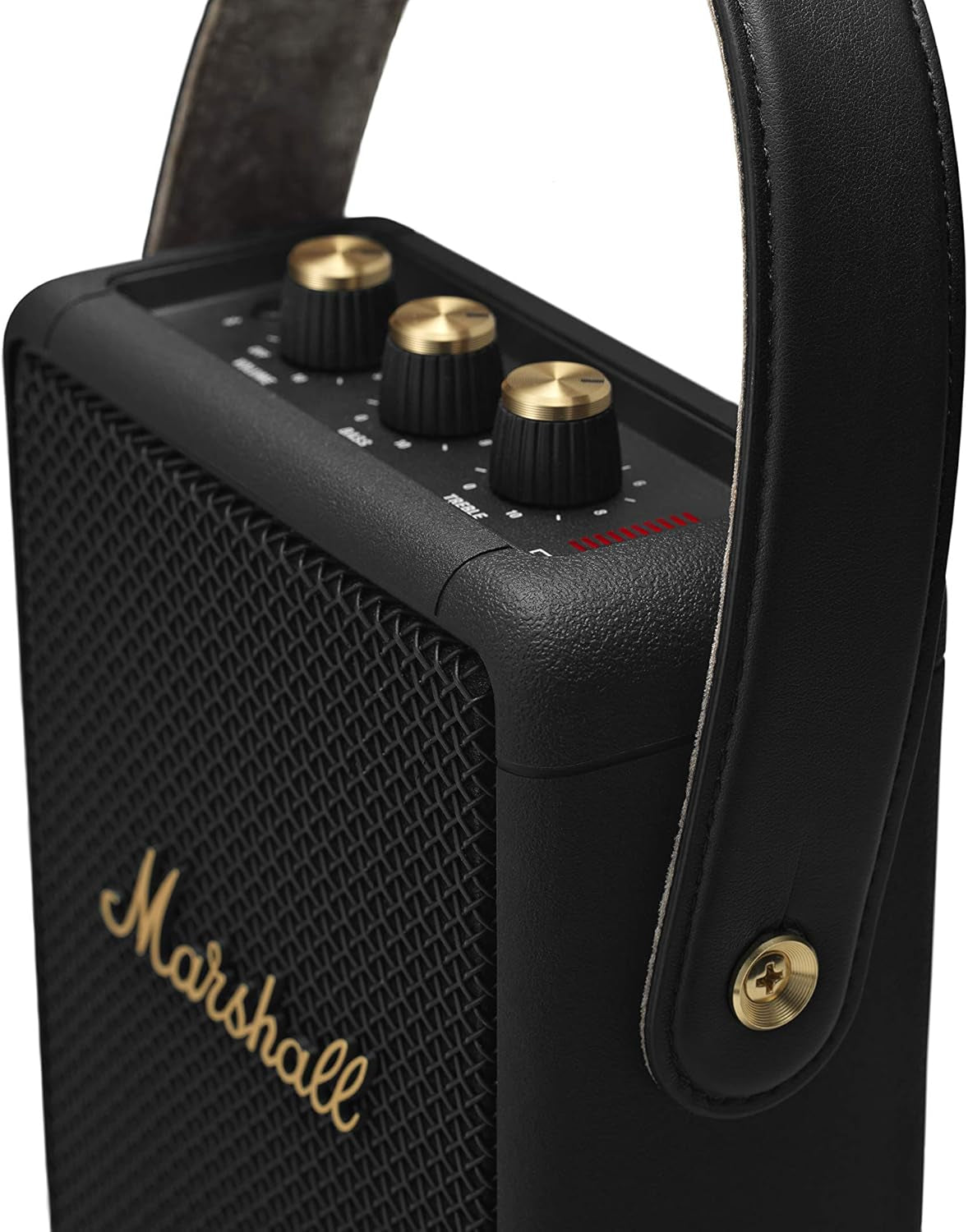 Stockwell II Portable Bluetooth Speaker, Black and Brass