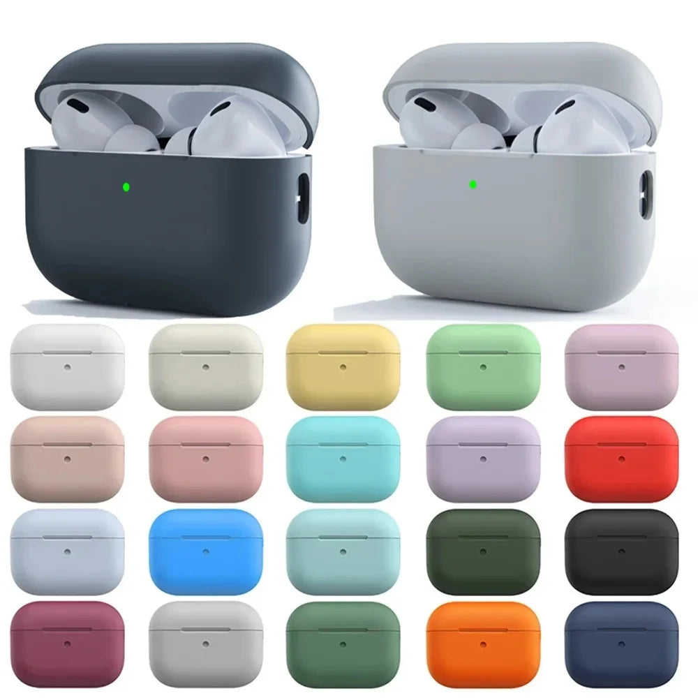 Fundas de Silicona Ultra Delgadas para AirPods. Protección bacán para tus AirPods 1/2, AirPods 3 y AirPods Pro 2. ¡Dale un toque piola y seguro a tus audífonos Apple!