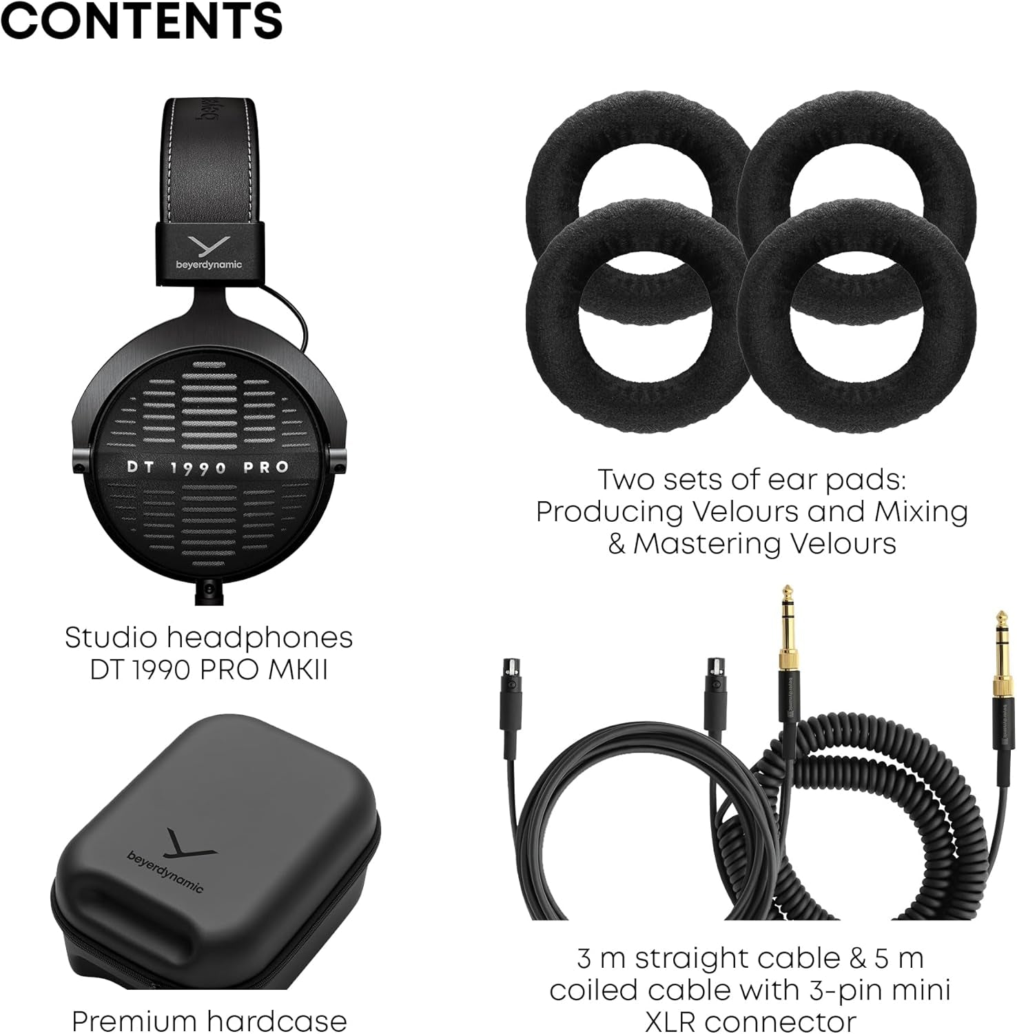 DT 1990 PRO MKII Premium Tesla Studio Headphones for Mixing, Mastering and Editing (Open)