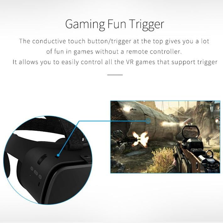 Lentes 3D de realidad virtual (VR) para smartphones Google Cardboard, cascos de realidad virtual inalámbricos con Bluetooth y estéreo para Android, iOS, iPhone 12, 11 Pro Max, Mini X, XR, S8, 7, Samsung (4.7-6.2 pulgadas)