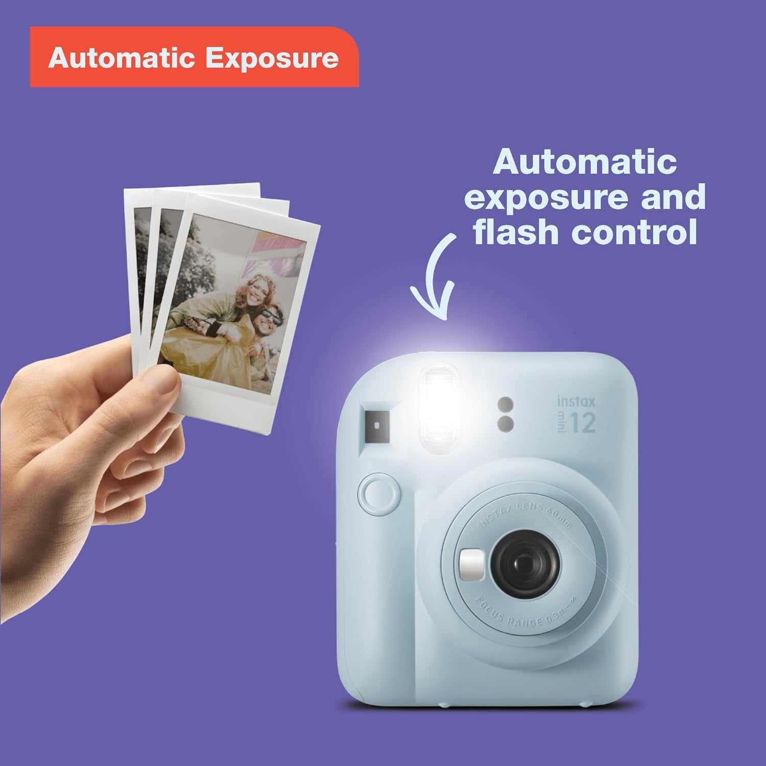 Instax Mini 12 Instant Film Camera - Pastel Blue