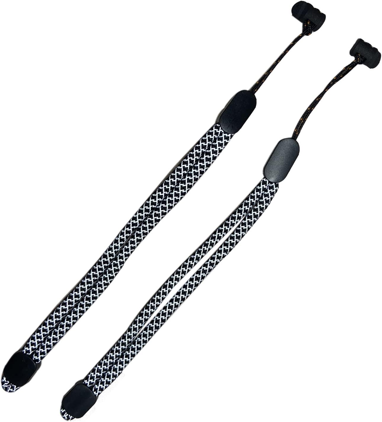 Correas de muñeca reflectantes de repuesto mejoradas para el controlador Oculus Quest de 2.ª generación. Correa de mano ajustable, resistente y cómoda. Tapón de resina negra de fácil colocación.