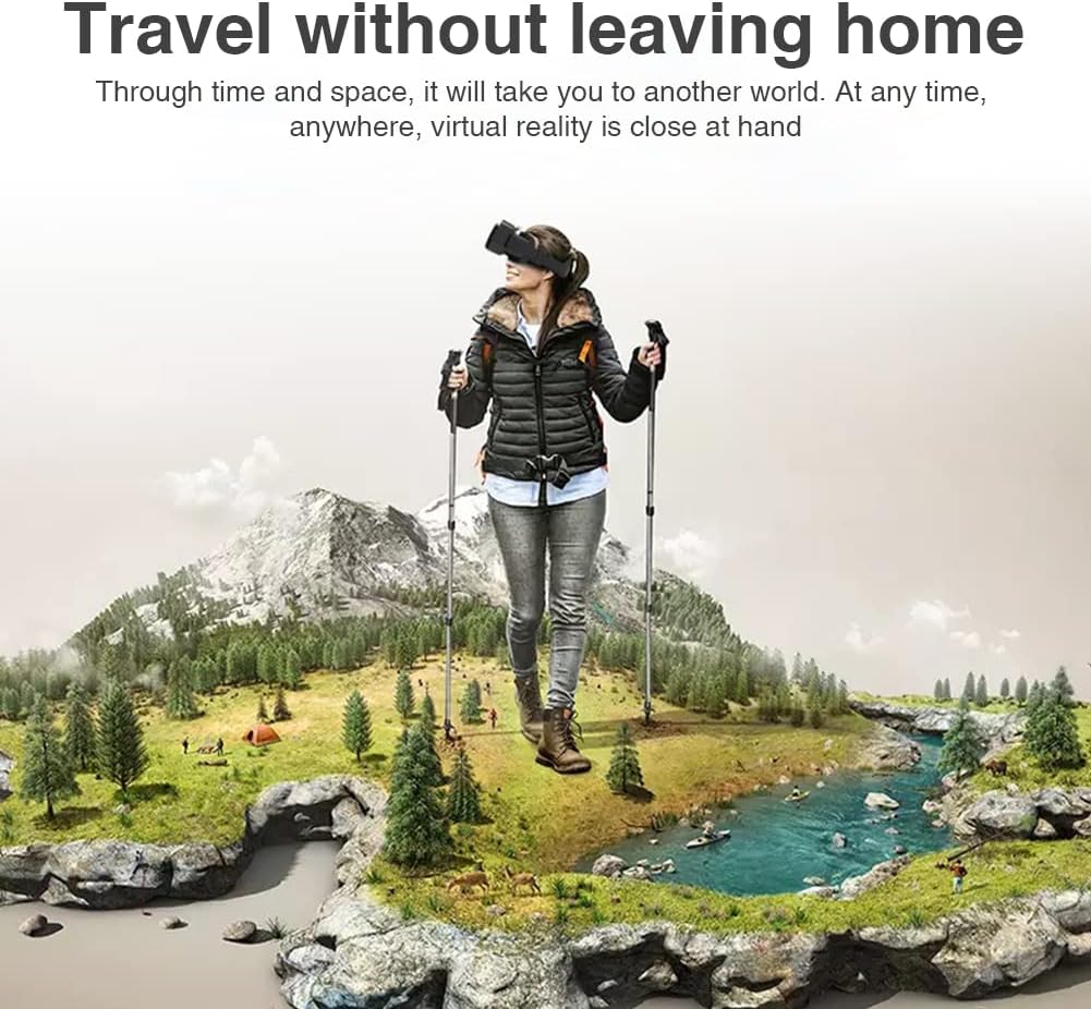 Lentes de realidad virtual 3D SUPVR, gafas universales de realidad virtual con soporte para pantalla panorámica de 360°-