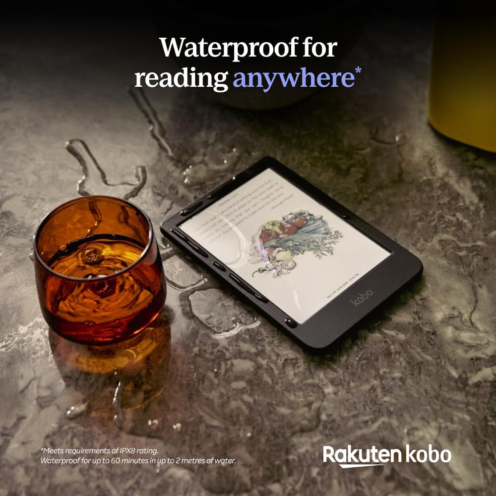 Kobo Clara Colour Ereader: Lector Electrónico de 6” con Pantalla Color E Ink Kaleido™ 3, a Prueba de Agua y Audiolibros