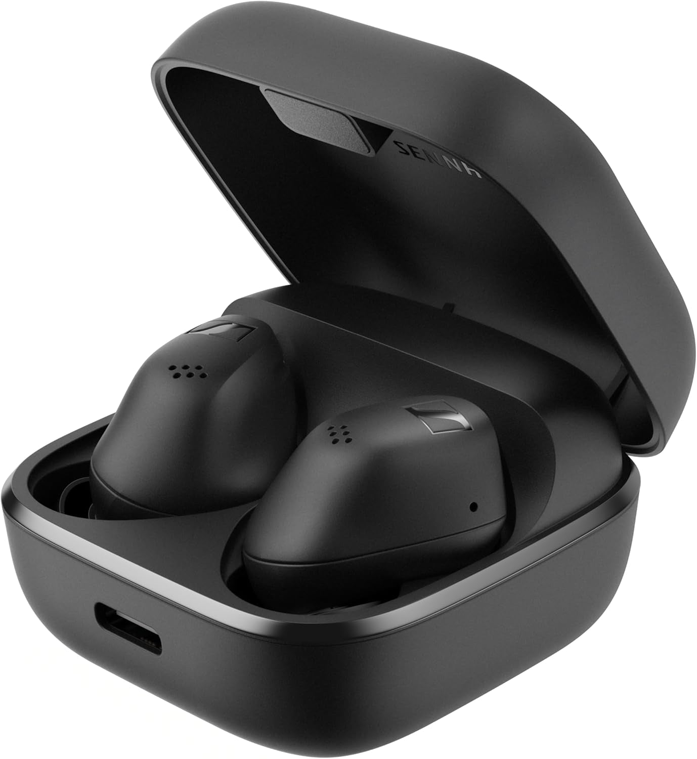Sennheiser ACCENTUM True Wireless Auriculares - Sonido Nítido Con ANC Híbrida, Diseño Ergonómico, 28 Horas De Duración De Batería, Interfaz Táctil Y Calidad De Llamada Con Doble Micrófono - Negro
