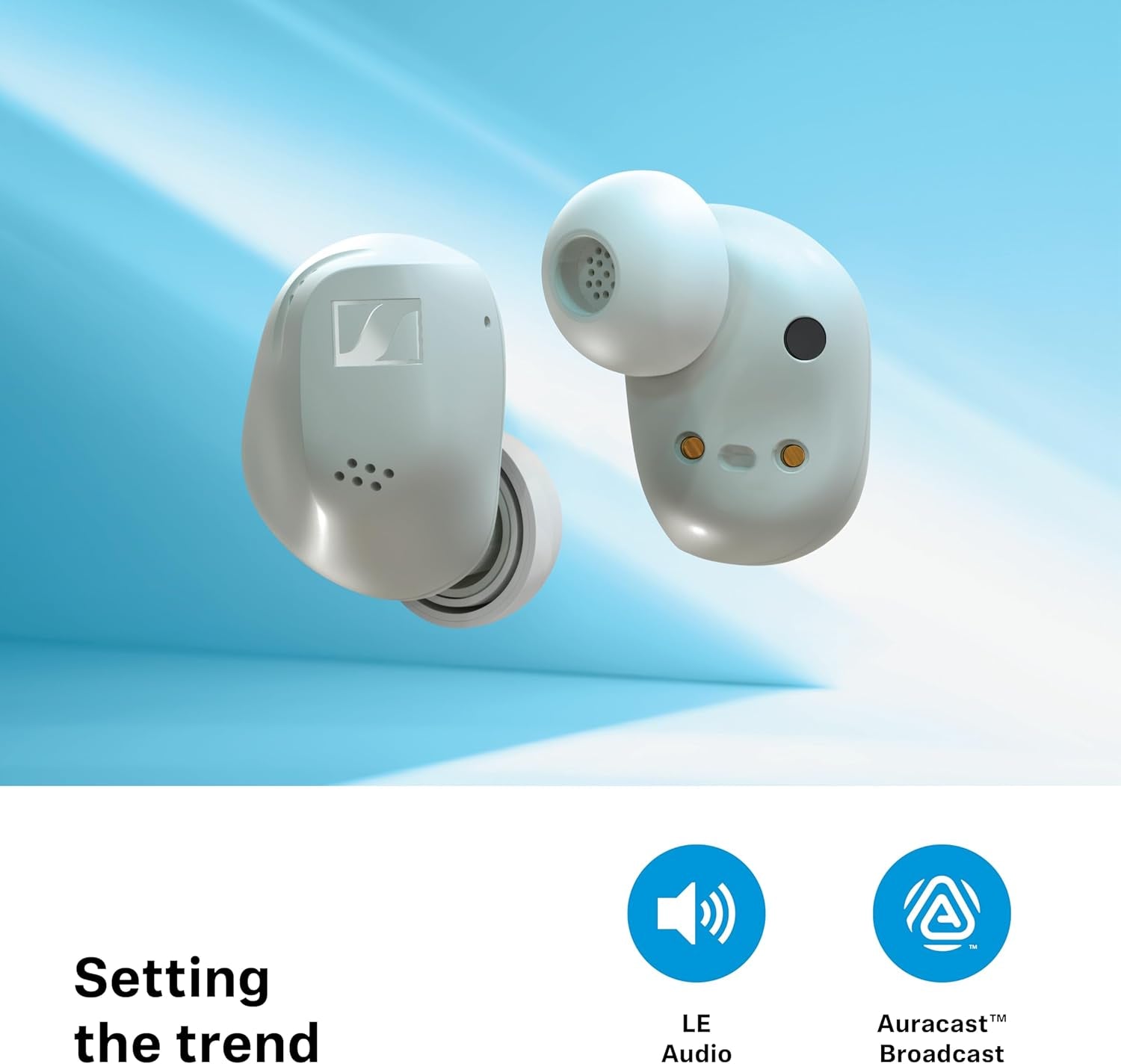 Sennheiser ACCENTUM True Wireless Auriculares - Sonido Nítido Con ANC Híbrida, Diseño Ergonómico, 28 Horas De Duración De Batería, Interfaz Táctil Y Calidad De Llamada Con Doble Micrófono - Negro