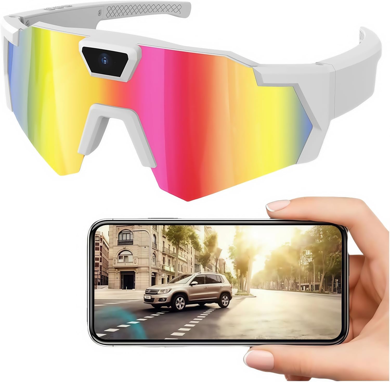 Lentes con cámara inteligente para deportes al aire libre, grabación de vídeo HD