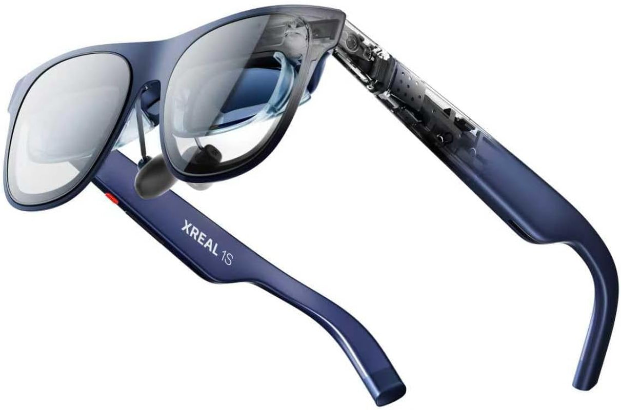 1S AR Glasses, 500" Virtual Screen Smart Glasses with 52° FOV, Native 3Dof, 3D Mode, Powered by X1 Chip, Supports All USB-C DP Devices Including Iphone 17/16/15, Supports Switch 2 with Neo