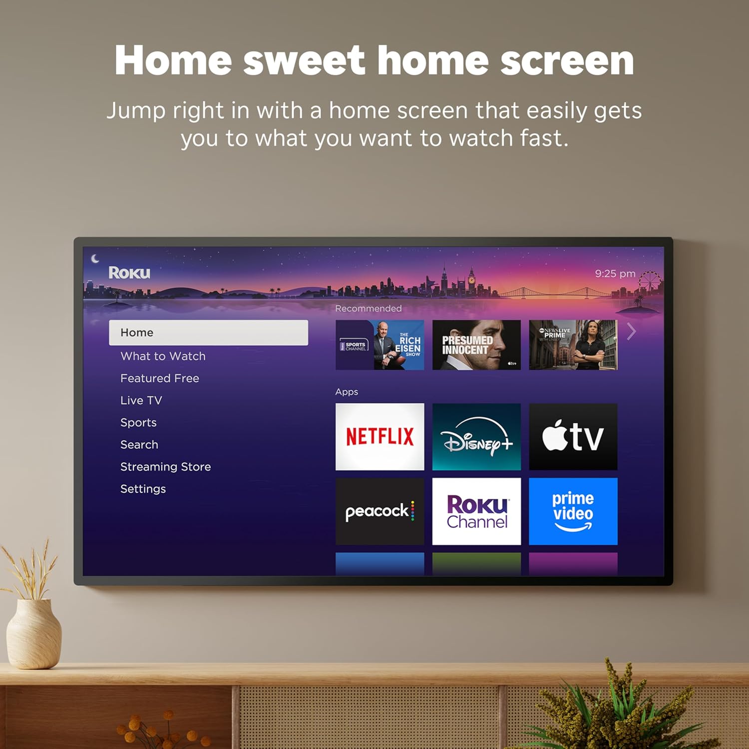Roku Streaming Stick 4K - Dispositivo de transmisión HDR y Dolby Vision Roku para TV con control remoto por voz y Wi-Fi de largo alcance - TV gratis y en vivo