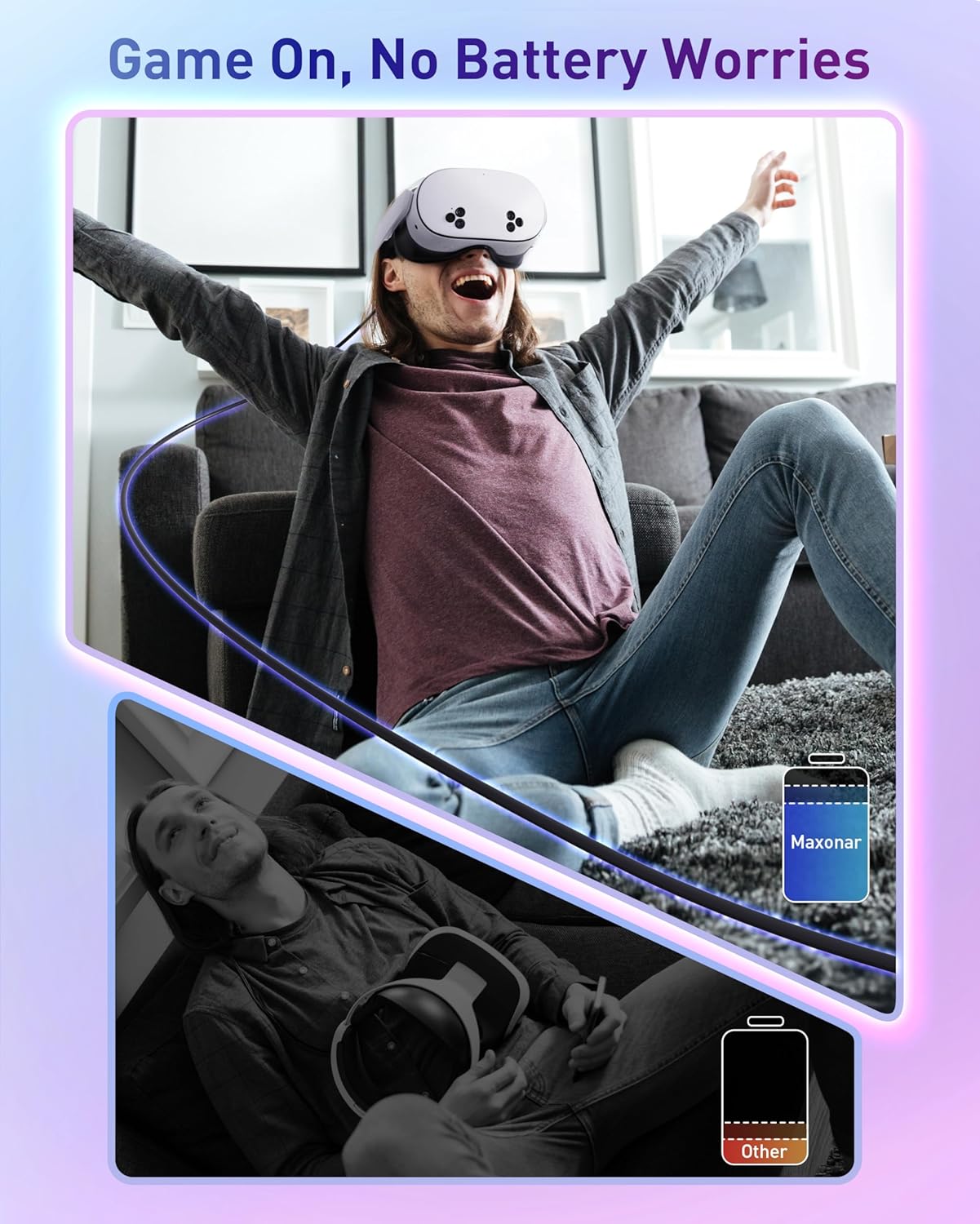 Cable de carga para realidad virtual (VR) de 6 m (chip de última generación), compatible con accesorios Meta Quest 3S/Quest 3/Oculus Quest 2/Pico 4 y PC/SteamVR. ¡Un regalo increíble! Cable USB 3.0 a USB C de 5 Gbps, color negro.