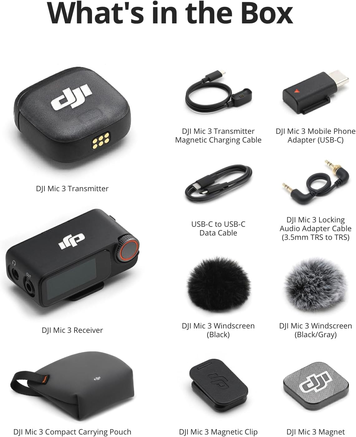 Mic 3 (1 TX + 1 RX), Wireless Lavalier Mic for Iphone/Camera/Android, Ultralight, Extended Operating Time & Fast Charging, 1312Ft (400M) Transmission, Noise Cancelling, Vlog, Streaming