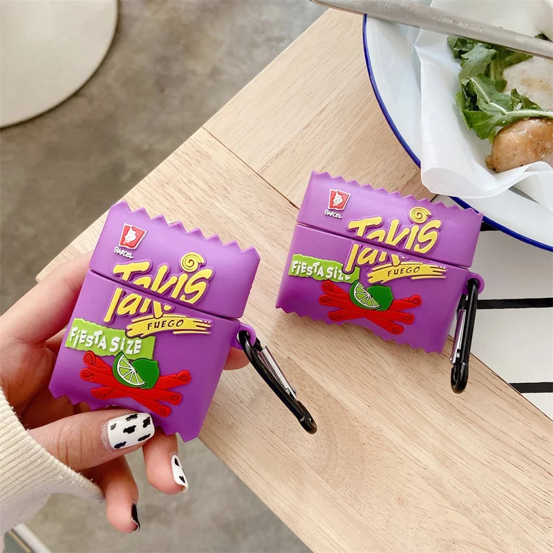 For Airpods 4 Case 3D Snacks Sugar Drinks Creative Earphone Case for Airpods Pro 1 2 3 Cartoon Silicone Cover for Airpods Pro 3
