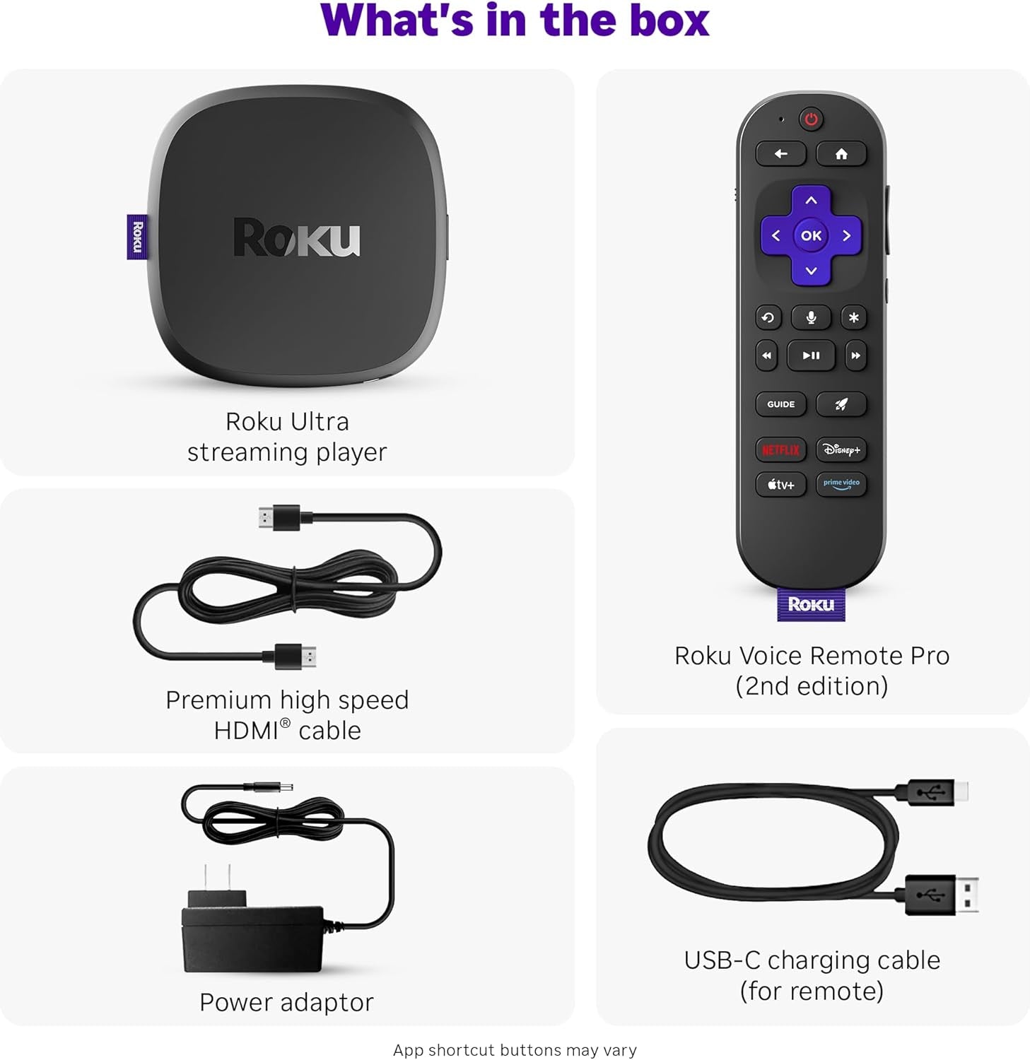 Ultra - Ultimate Streaming Player - 4K Streaming Device for TV with HDR10+, Dolby Vision & Atmos - Bluetooth & Wi-Fi 6- Rechargeable Voice Remote Pro with Backlit Buttons - Free & Live TV