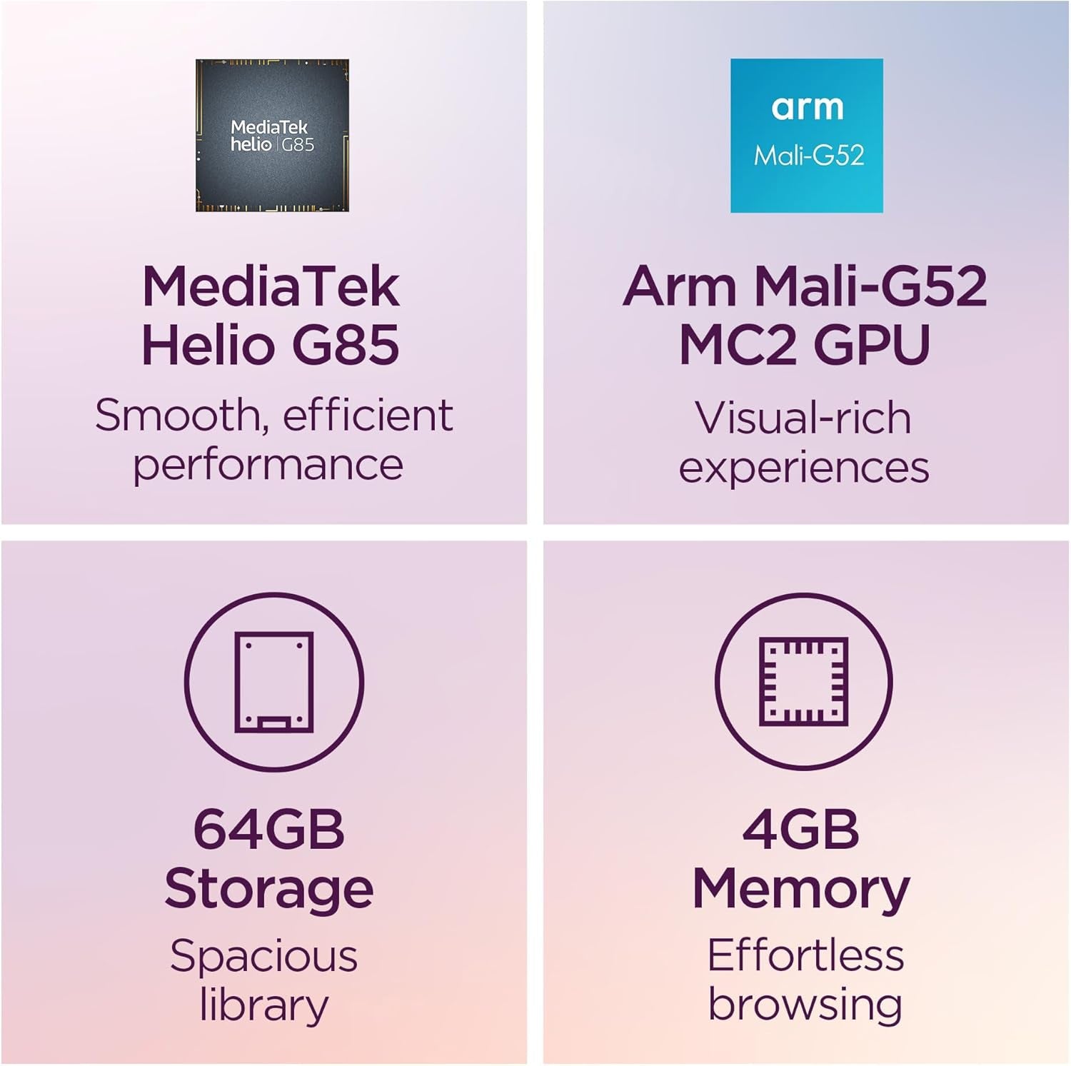 Tab One - Lightweight Tablet - up to 12.5 Hours of Youtube Streaming - 8.7" HD Display - 4 GB Memory - 64 GB Storage - Mediatek Helio G85 - Includes Folio Case