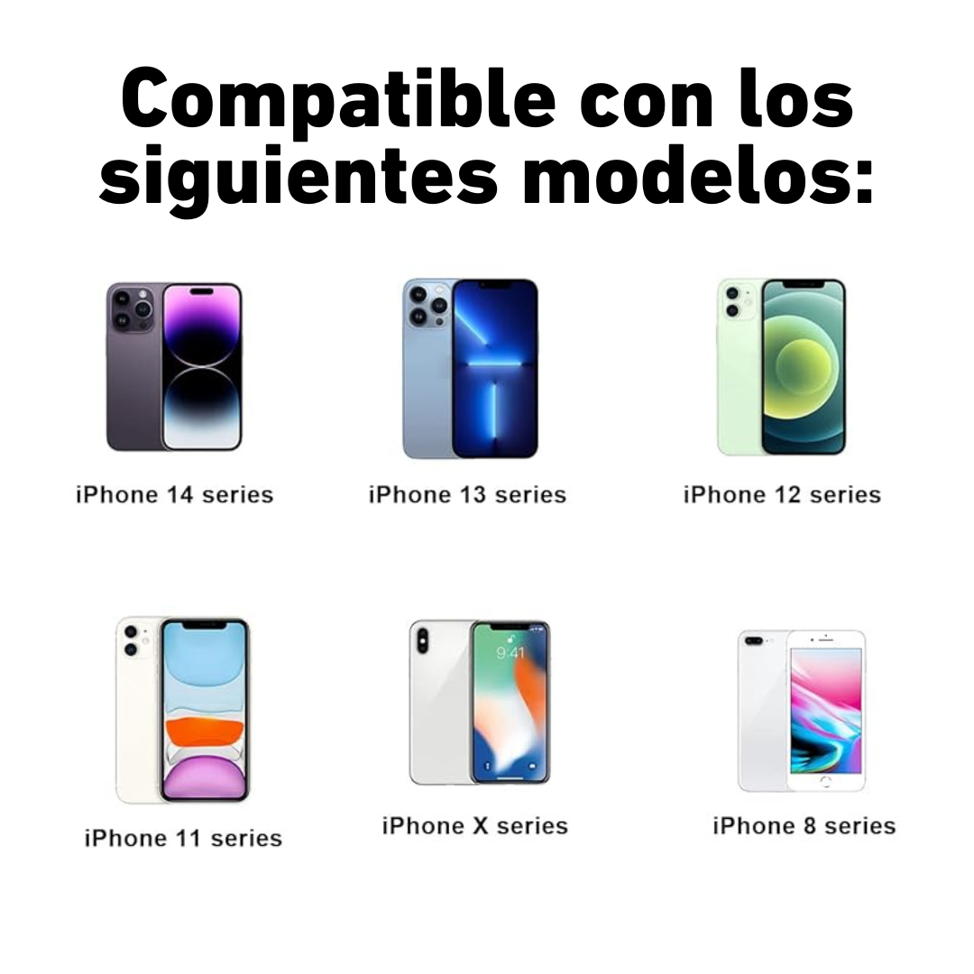 Cargador de Carga Rápida para iPhone 11, iPhone 12, iPhone 13 e iPhone 14-GSMPRO.CL
