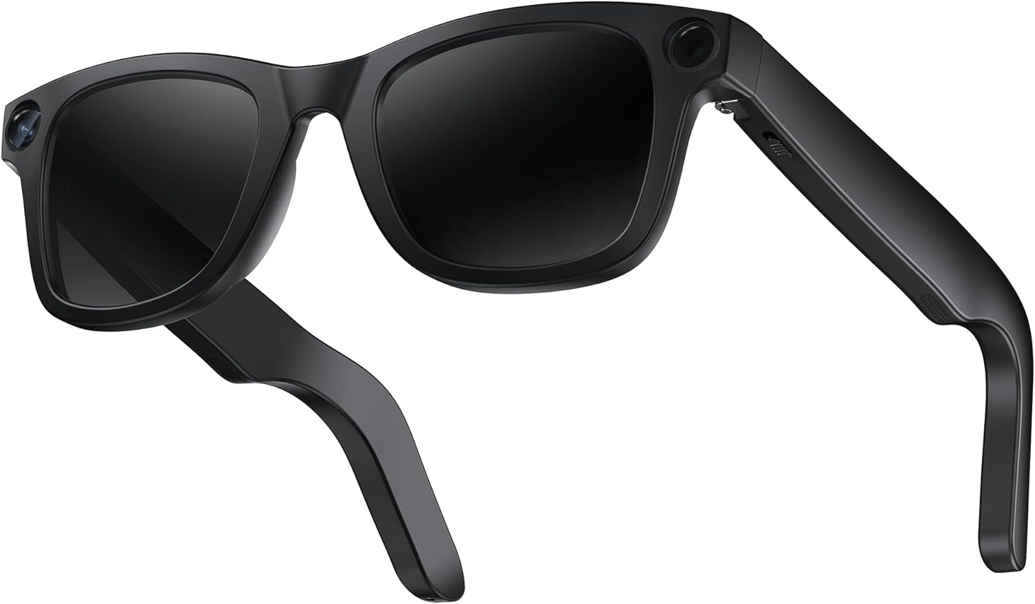 4K Camera Glasses, AI Smart Glasses with Real-Time Translation & Object Recognition,32Gb Storage, Max 10Hrs Playtime | 2 Lens Set(Transparent&Black for Outdoor,Work,Travel, Business - Black