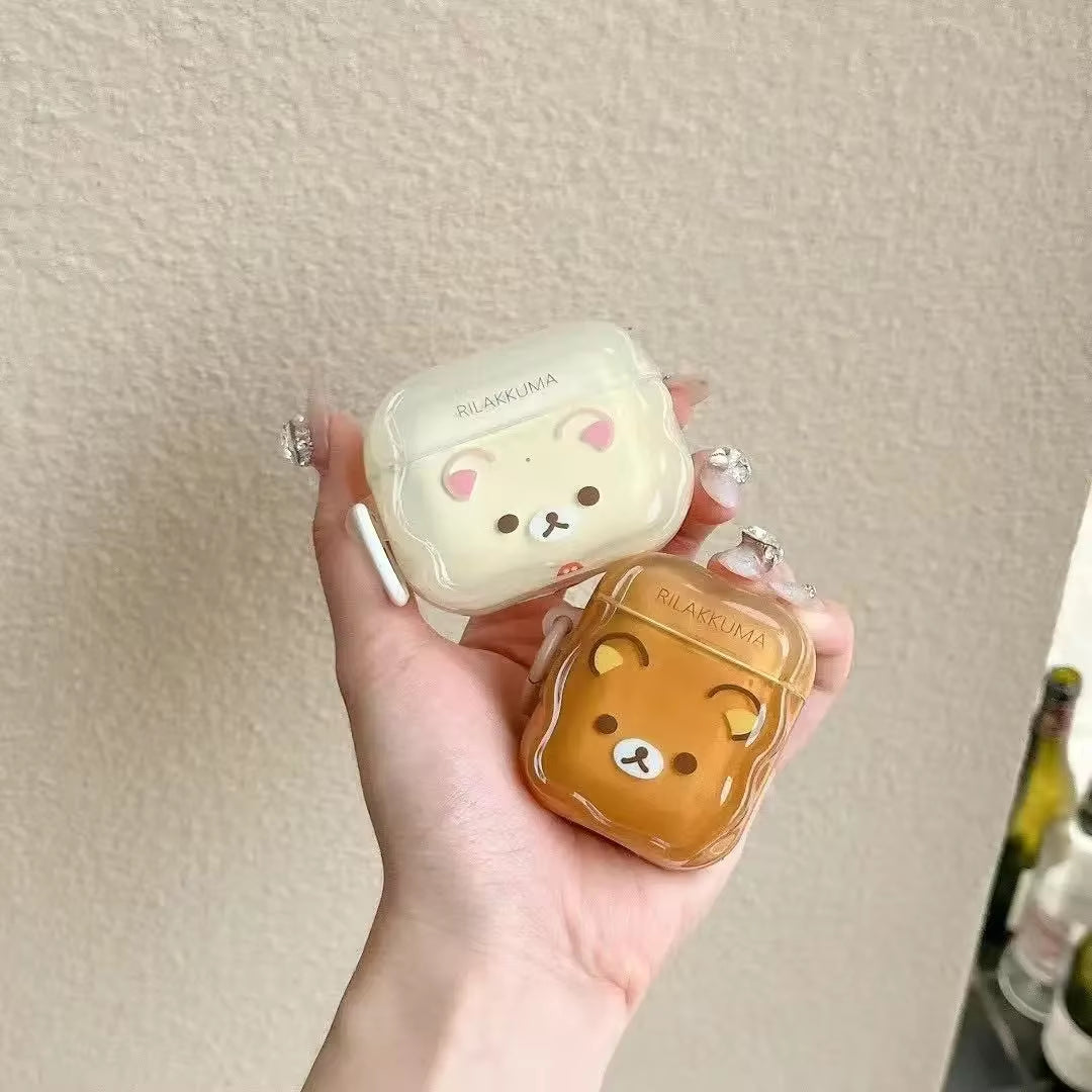 Carcasa Protectora para AirPods con Diseño Kawaii de Perrito y Osito Estilo Japonés | Compatible con AirPods 1, 2, 3, 4 y Pro 1, 2, 3