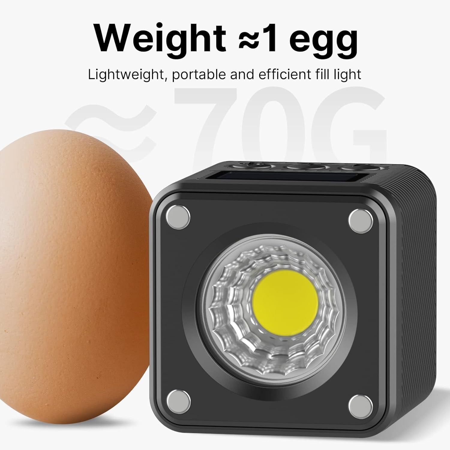 L2 Bi-Color COB Video Light Mini Cube Lights, LED Camera Lights Portable Photography Video Lighting, 2700-7000K Bi-Color Dimmable, CRI95+, 800Mah Rechargeable & Magnetic Designs
