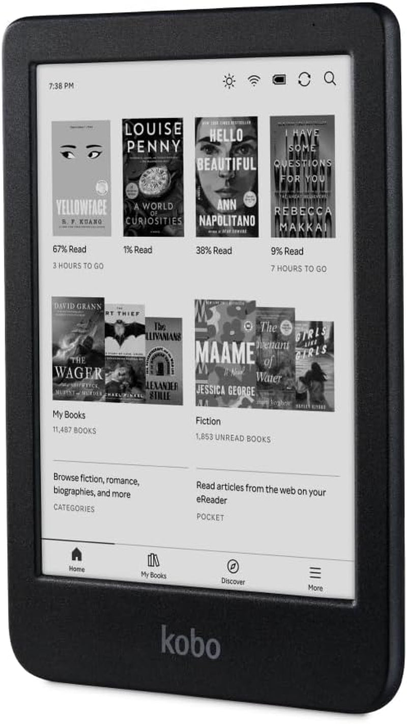 Clara BW | Ereader | 6” Glare-Free Touchscreen with Comfortlight PRO | Dark Mode Option | Audiobooks | Waterproof | 16GB of Storage | Black