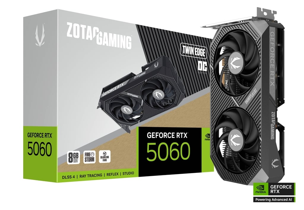 ZOTAC Gaming GeForce RTX 5060 Twin Edge OC GPU