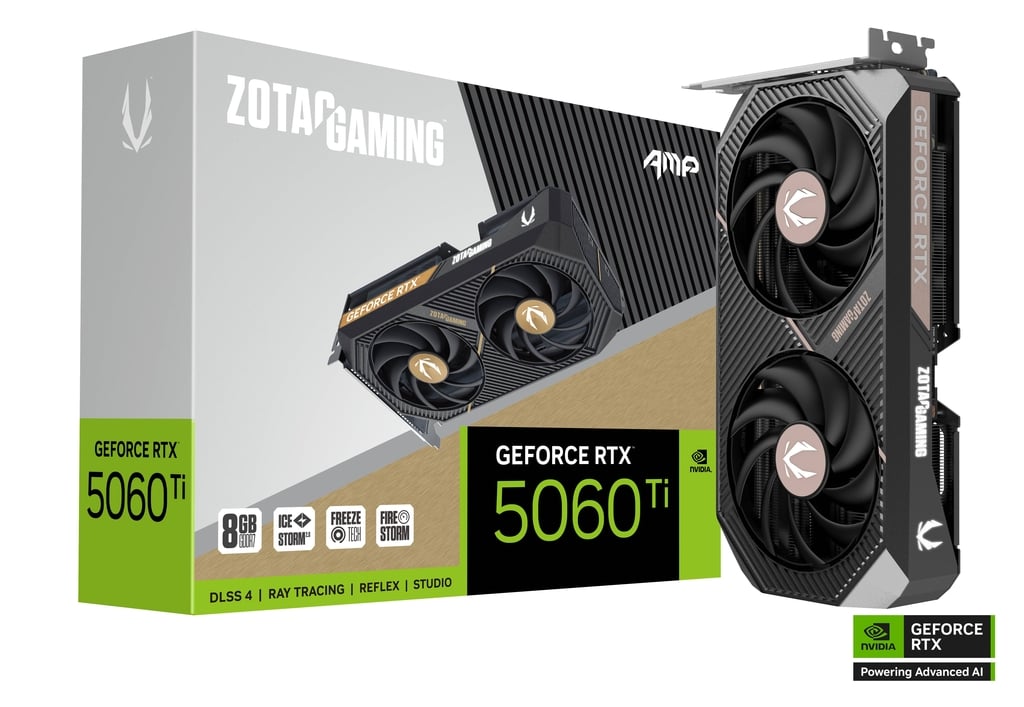 ZOTAC GAMING GeForce RTX 5060 Ti 8GB AMP GPU