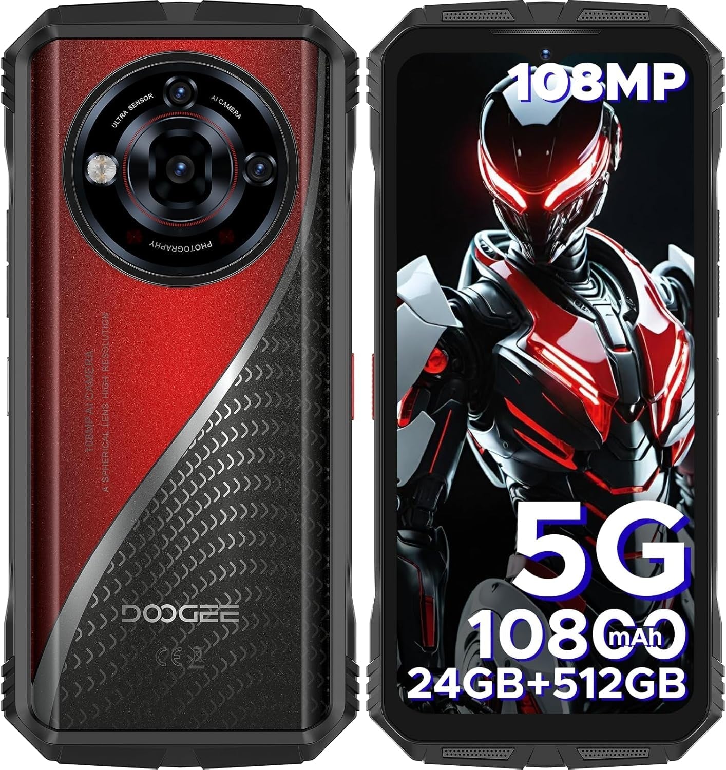DOOGEE S118 Pro (2025) 5G Celular Indestructible WiFi 6, Visión Nocturna y 512GB (Memoria DDR5)