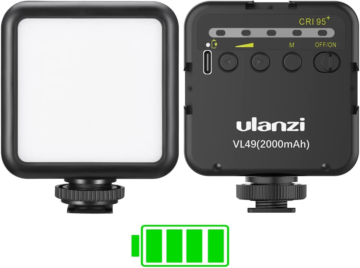VL100X Selfie Light, Clip LED Light Panel for Phone/Laptop/Tablet/Computer, Bi-Color Portable Clip Camera Light with Dimmable 2500-6500K with 2000Mah Battery for Video Conference/Picture