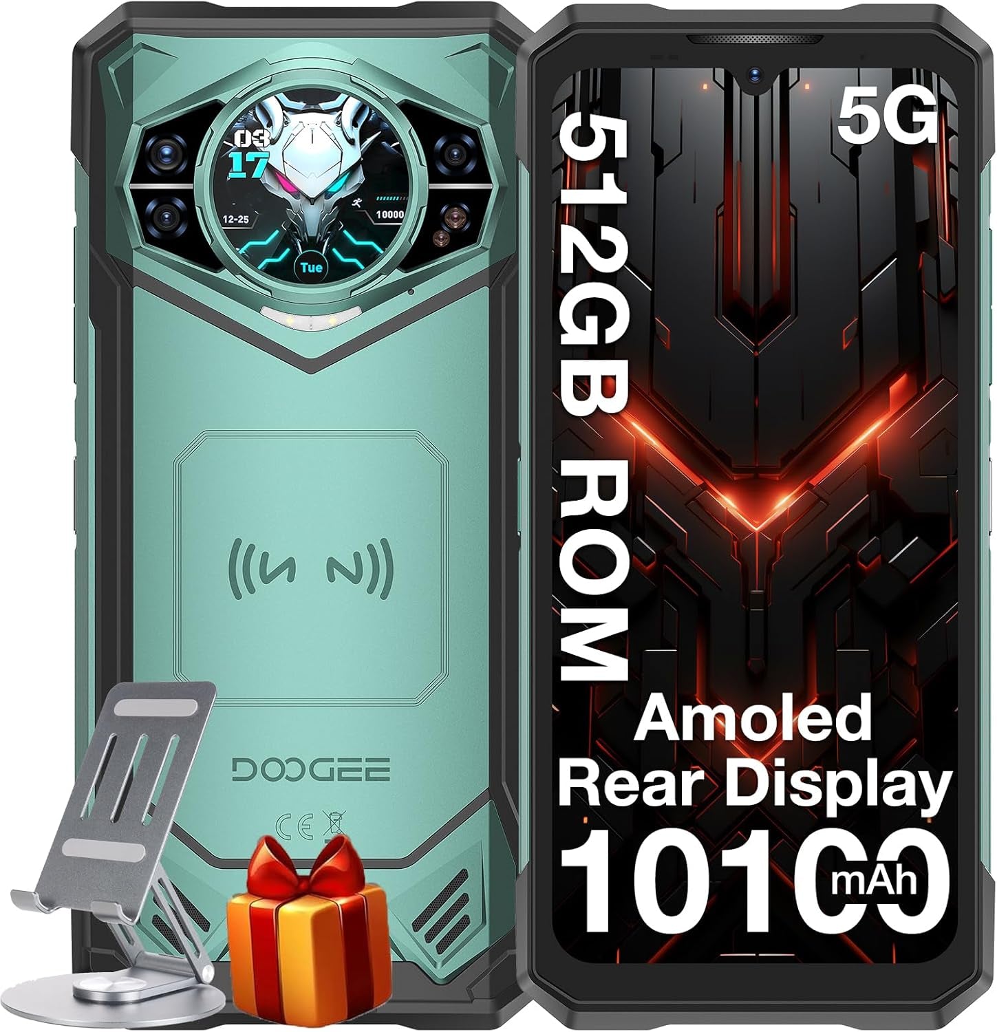 S200 X (2025) 5G Rugged Phone,32Gb+512Gb/Tf 2TB, Android 14 Rugged Cell Phone with 1.32" Amoled Screen,10100Mah/33W,100Mp+20Mp+20Mp Rugged Smartphone,6.72" Fhd/120Hz,Waterproof Phone,Nfc/Otg