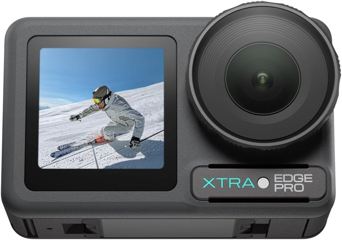 Pro Action Camera, 4K Vlogging Camera with 1/1.3'' Sensor, 65Ft Waterproof, Night View & Stabilization for Cycling, Diving, Sports Shooting