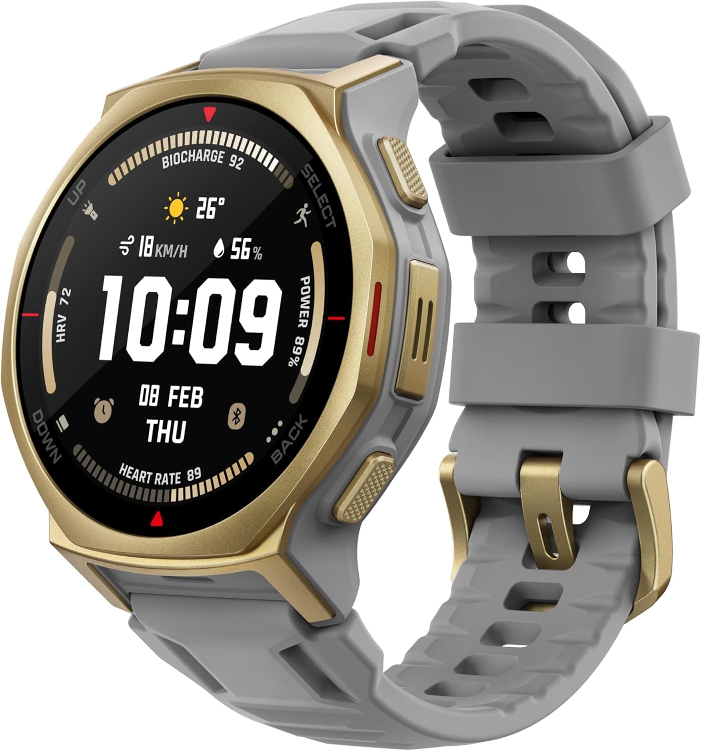 T-Rex 3 Pro Outdoor Smart Watch 48Mm Sapphire AMOLED Display, Ti Bezel, Dual Band GPS, Offline Maps, 25 Days Battery, Built-In Flashlight, 10 ATM, 180+ Sports Mode for Android & Iphone, Black