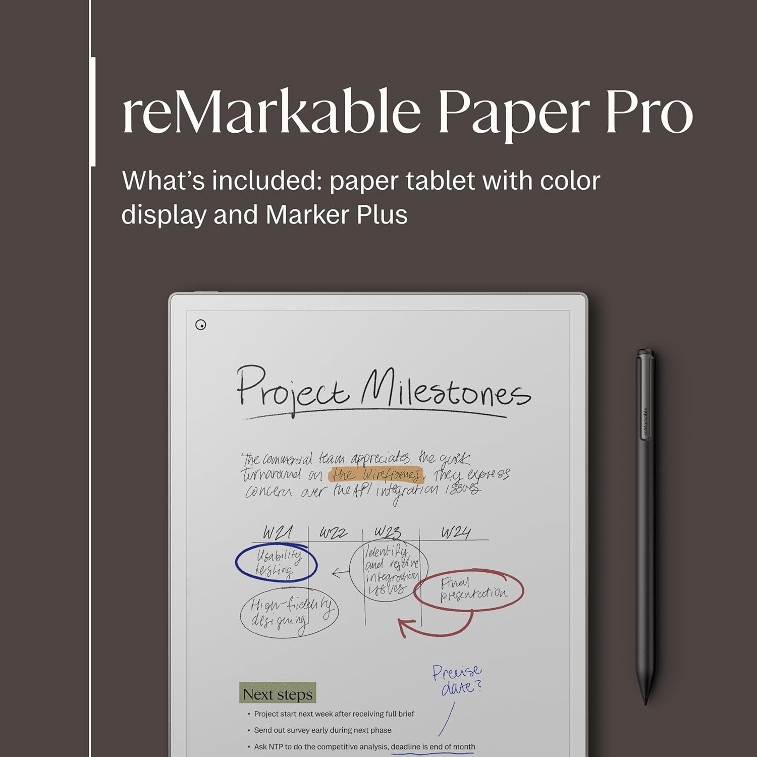 Paper Pro Bundle – Includes 11.8”  Paper Tablet, and Marker plus Pen with Eraser
