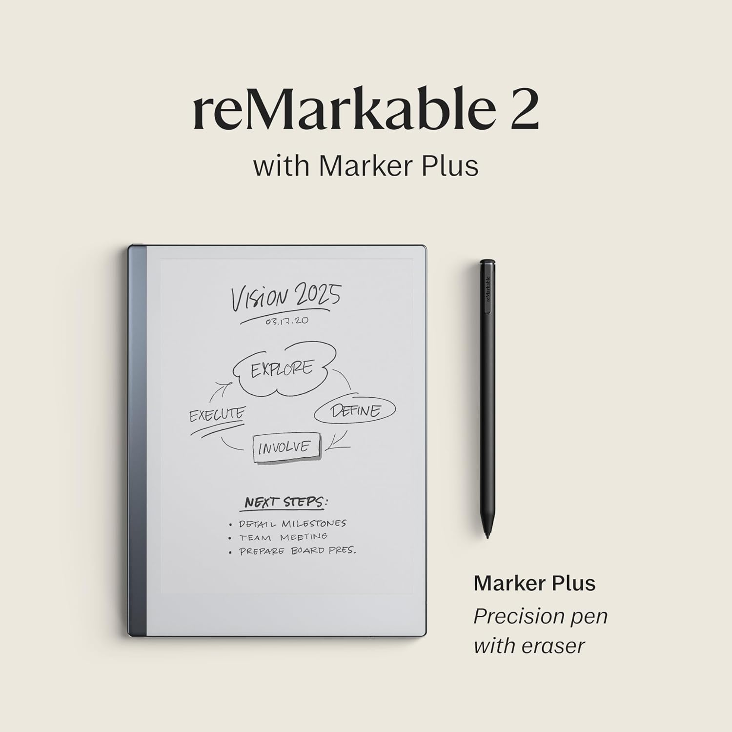 reMarkable 2 E-paper Tablet de 10.3" incluye Lápiz Marker Plus con Borrador