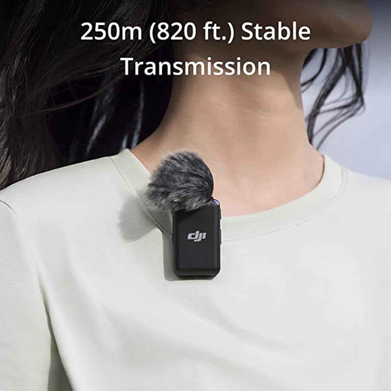 Mic 2-Person Compact OLED Touchscreen Wireless Mic System with Two Condenser Lavalier Microphones Bundle