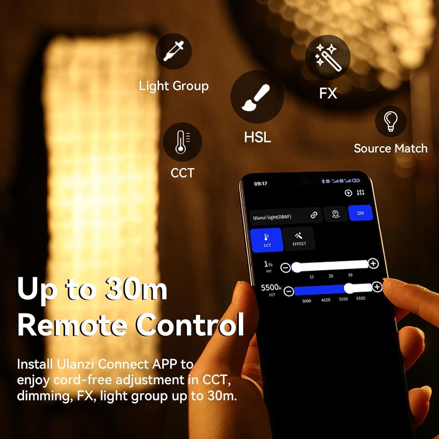 Vl-200Bi Video Light, 200W Bi Color LED Video Light COB Fill Light Continuous Output Lighting with APP Control, 2700K-6500K, 6 Scenes Bowens Mount Studio Light for Photography Video Recording