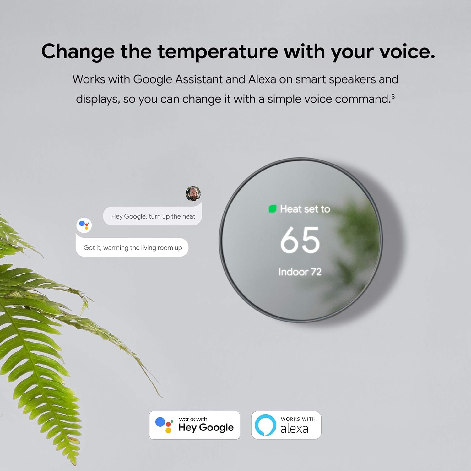 Nest Thermostat - Smart Thermostat for Home - Programmable Wifi Thermostat - Fog