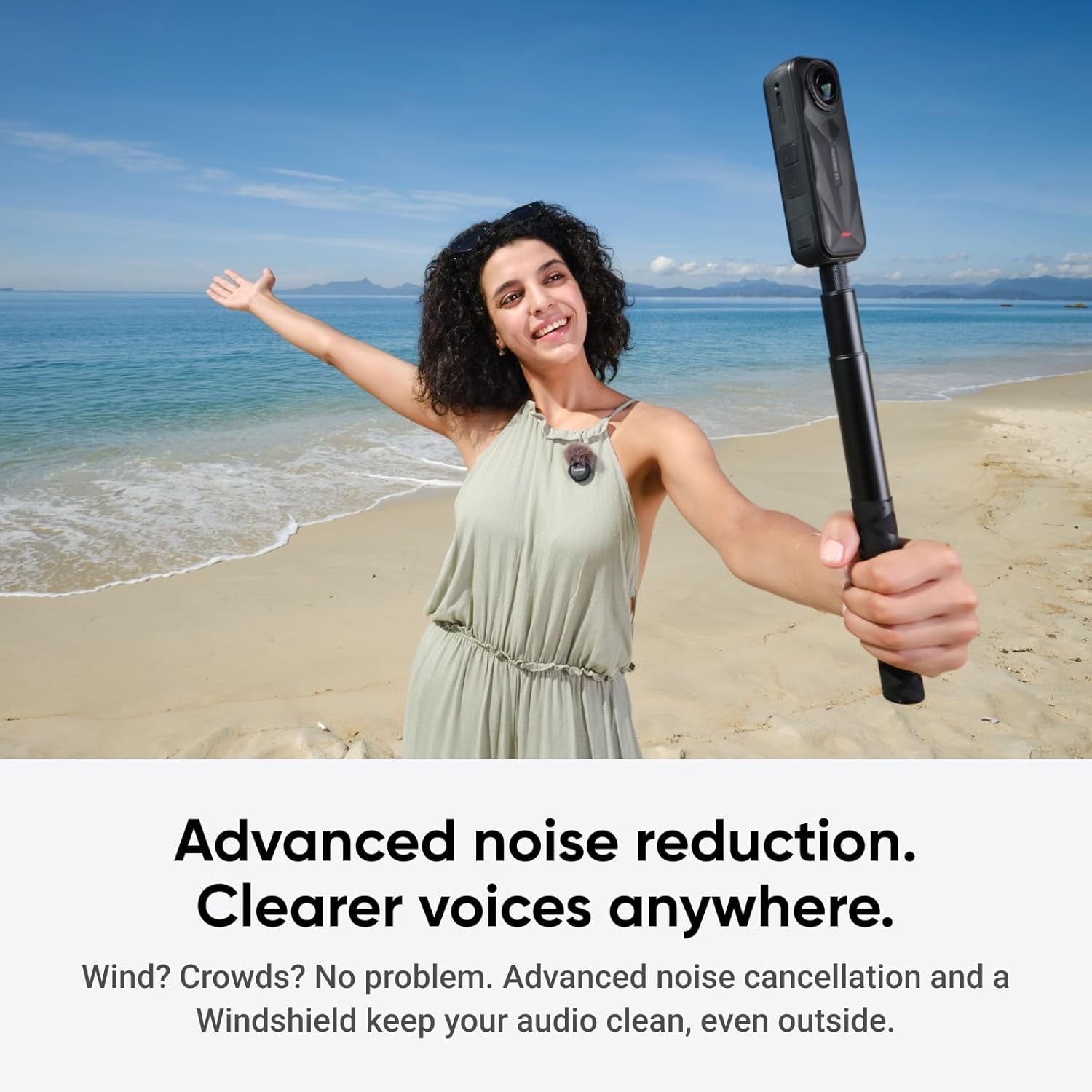 Mic Air Transmitter, 7.9G Ultralight, Wireless Microphone, Noise Cancelling, Vlog, Streaming, Compatible X5/X4/X4 Air/Ace Pro 2/GO Ultra