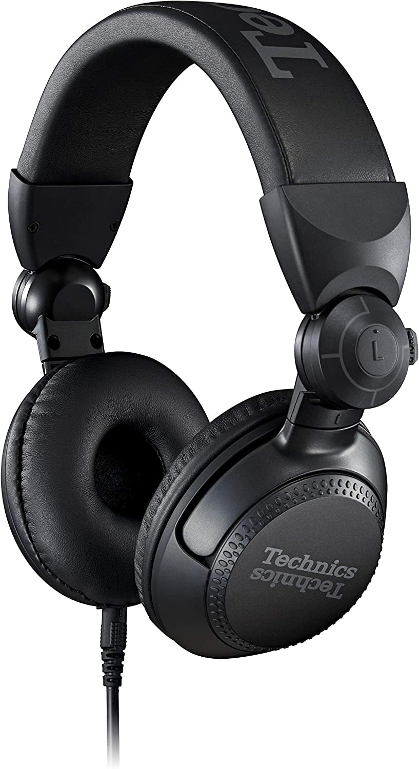 Professional DJ Headphones with 40Mm CCAW Voice Coil Drivers, 270° Swivel Housing and Locking Detachable Cord; Lightweight, Foldable High Input - EAH-DJ1200 (Black)