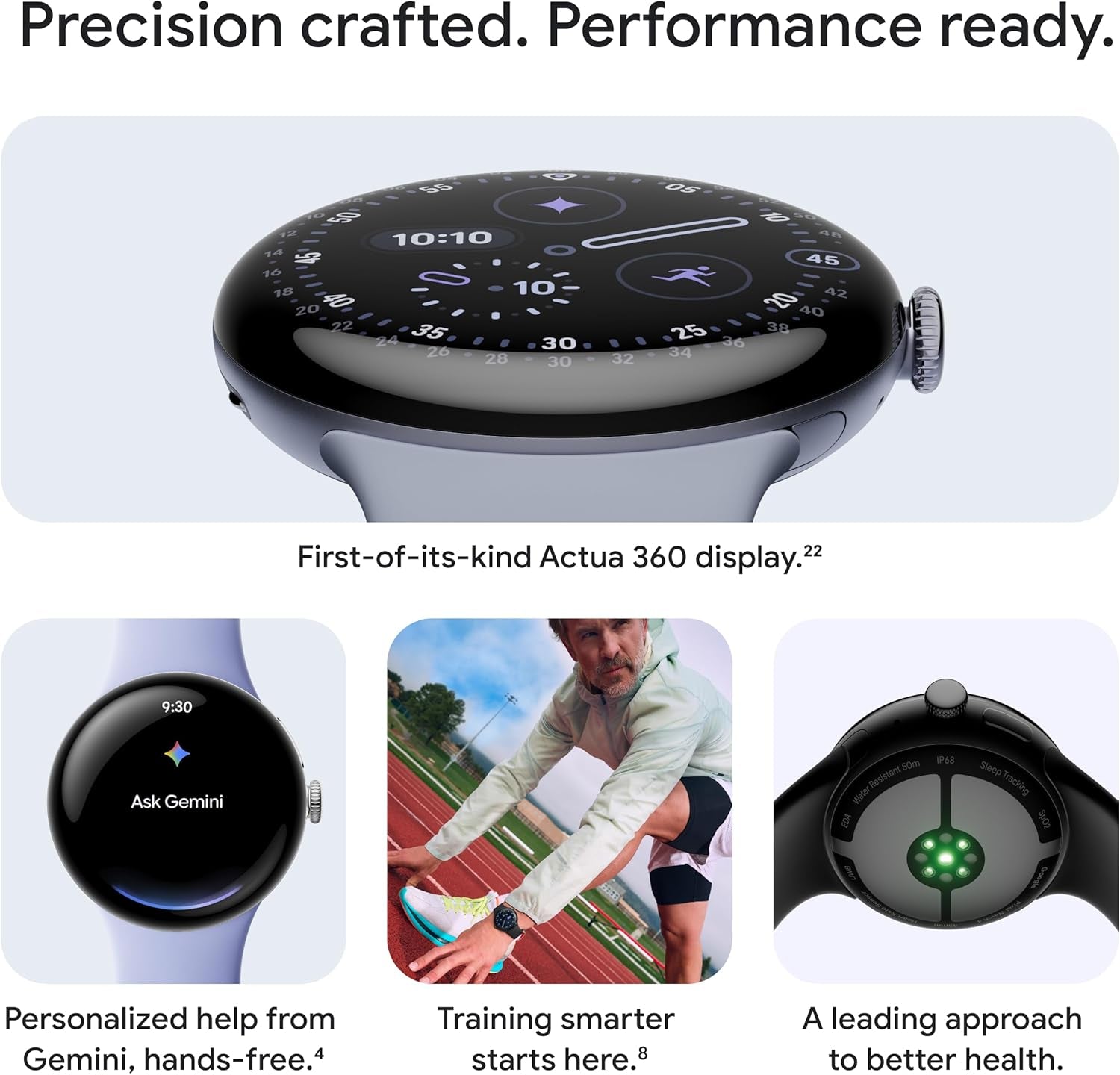 Pixel Watch 4 (45Mm) - Android Smartwatch with Heart Rate and Sleep Tracking - 40-Hour Battery - Fitness Tracking -  AI - Satin Moonstone Aluminum Case - Moonstone Active Band - Wi-Fi