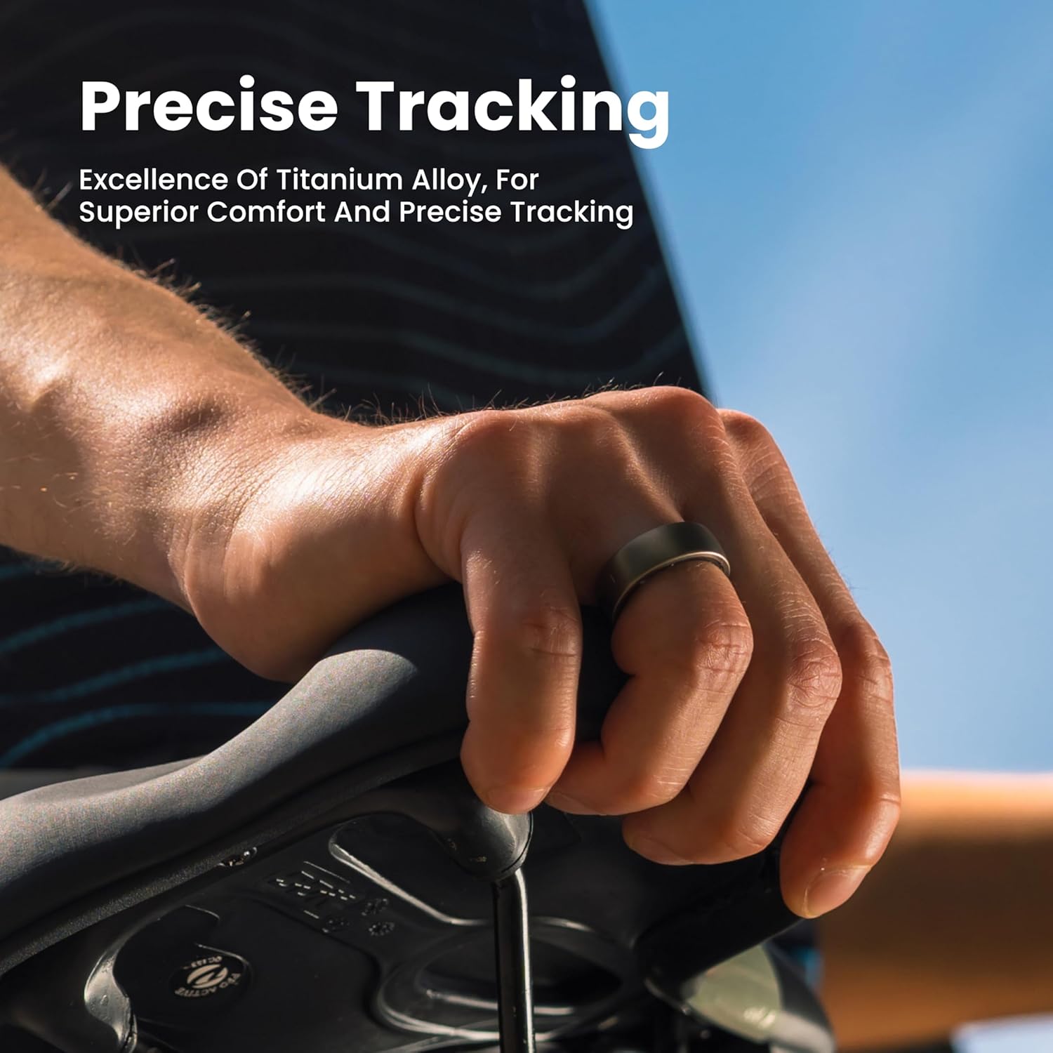 Amazfit Helio Ring Inteligente de Salud, Anillo Rastreador de Fitness, Sin Suscripción, Monitorea el Sueño, la Frecuencia Cardíaca y el Estrés, Aleación de Titanio, Carga Rápida de 1.4 Horas