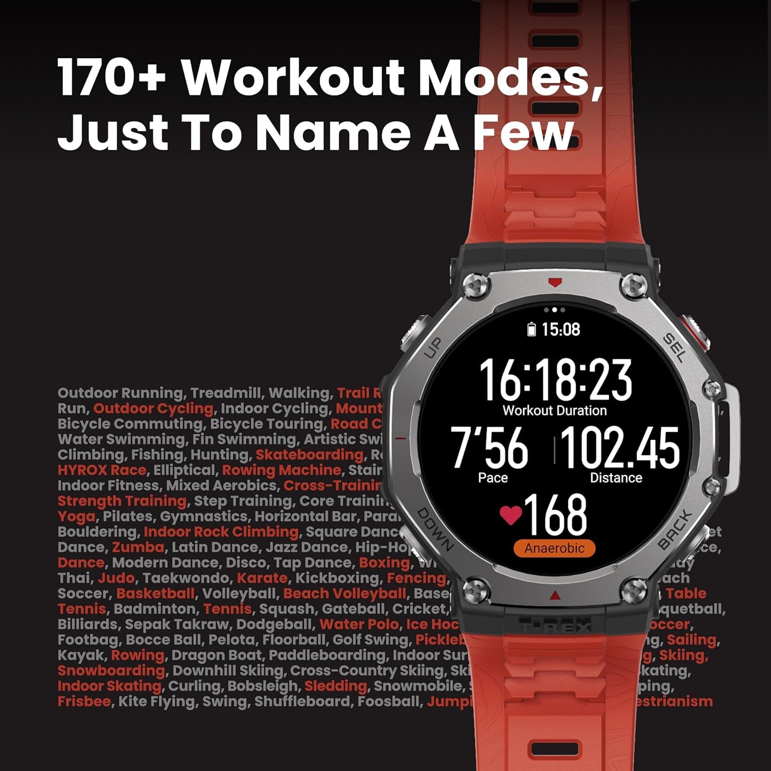 T-Rex 3 Outdoor Smart Watch 48Mm AMOLED Display, Offline Maps & Navigation, 6 Satellite Systems Dual Band GPS, 27 Days Battery Life, 170+ Sports Mode, 45M Freediving for Android, Iphone