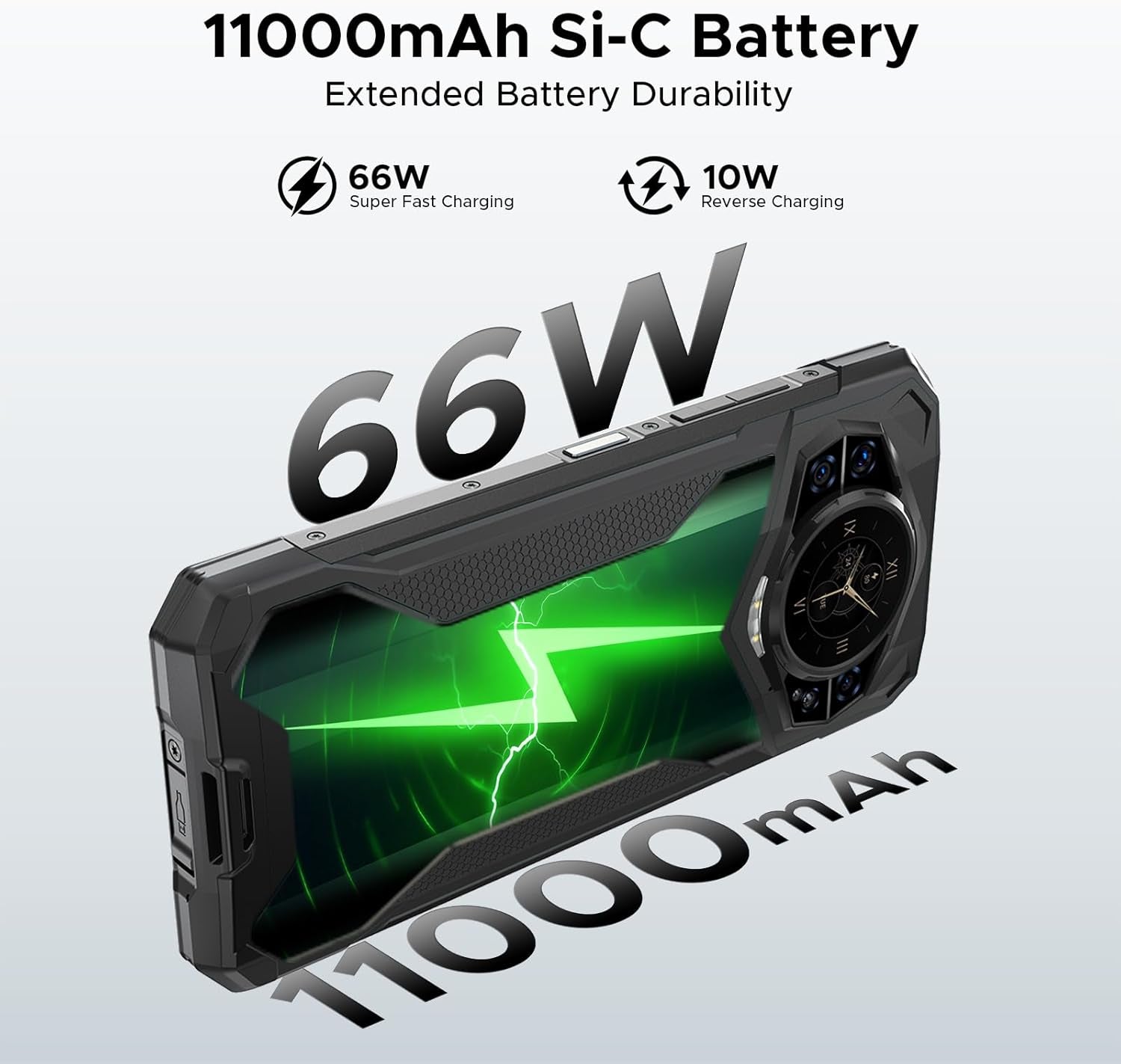 S200 plus 5G Rugged Phone with Gemini Ai,4Nm D7300 CPU,36(16+20) GB+512GB Android 15 Rugged Cell Phone with 1.32" Amoled Screen,10100Mah/33W,100Mp Camera Rugged Smartphone,6.72" Fhd/120Hz,Otg