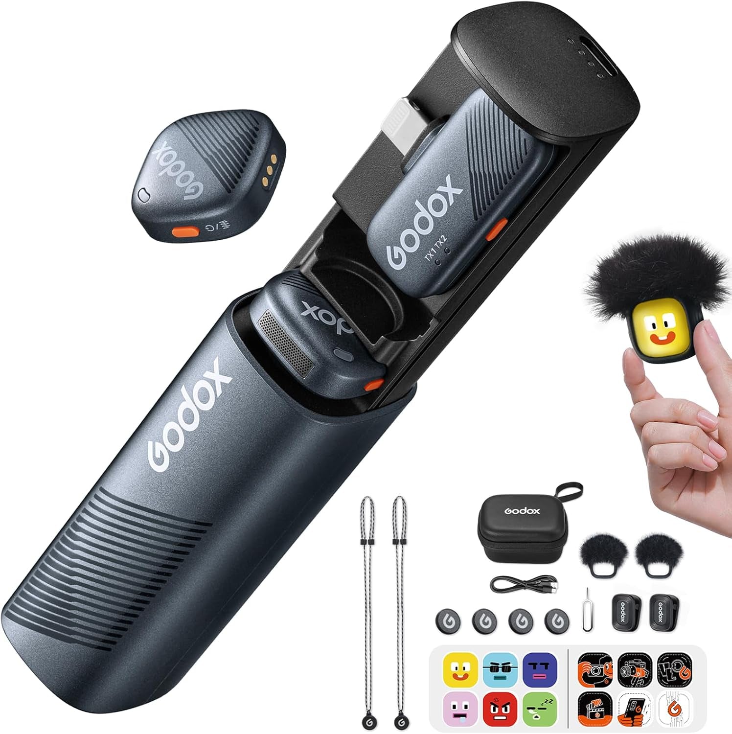 Cube-S Mini Wireless Lavalier Mic for Iphone 14/13/12,Lightning Microphone Wireless,Ultra-Clear Hi-Fi Audio,1000Ft Range,Noise Cancellation,30-Hour Battery for Streaming Video Recording
