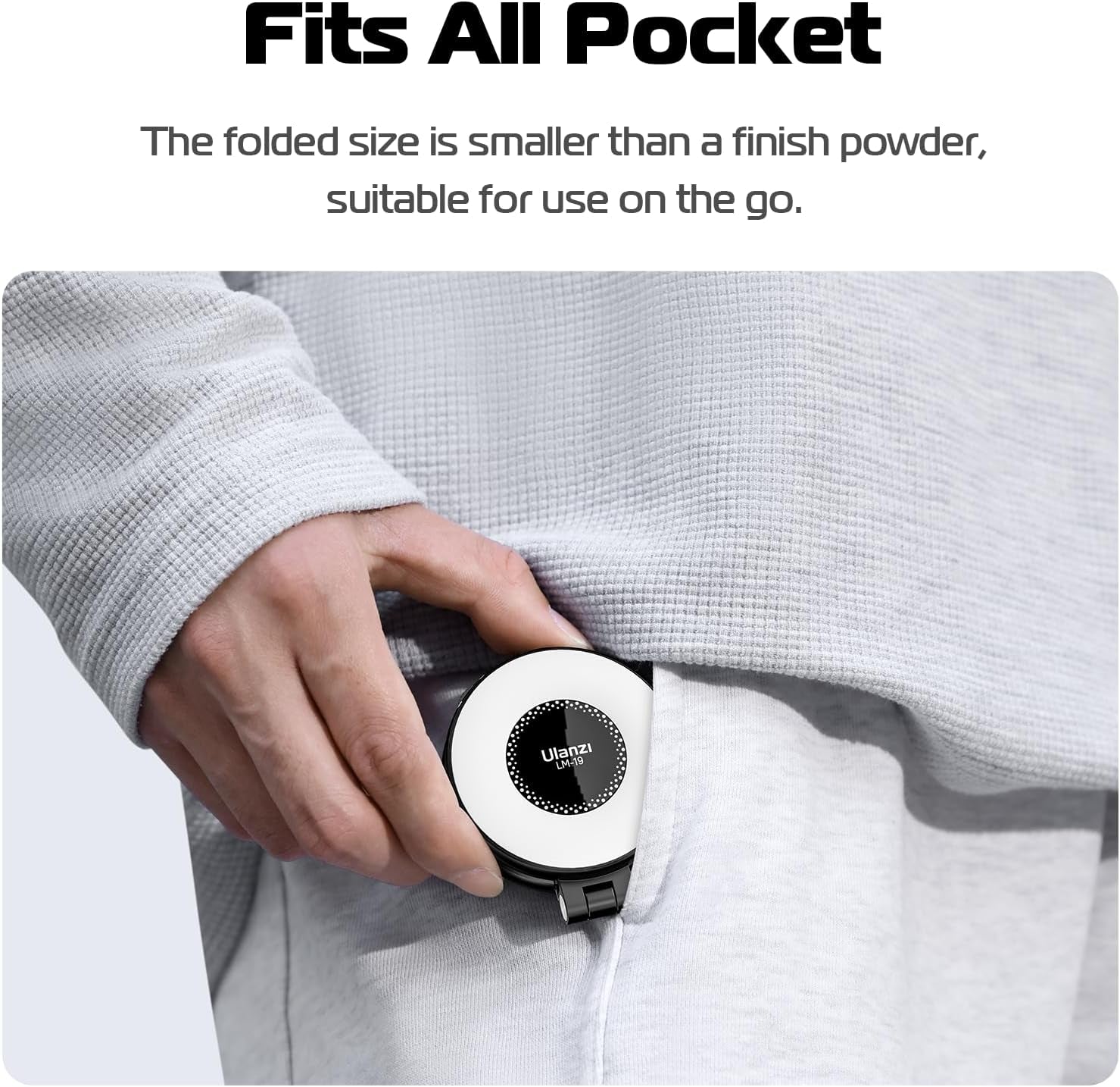 Magnetic Selfie Light, LED Fill Light Compatible with Magsafe, LED Selfie Ring Light Included Sticky Ring for Phones, for Selfies/Photography/Tiktok/Zoom Calls/Video Conference Color Black