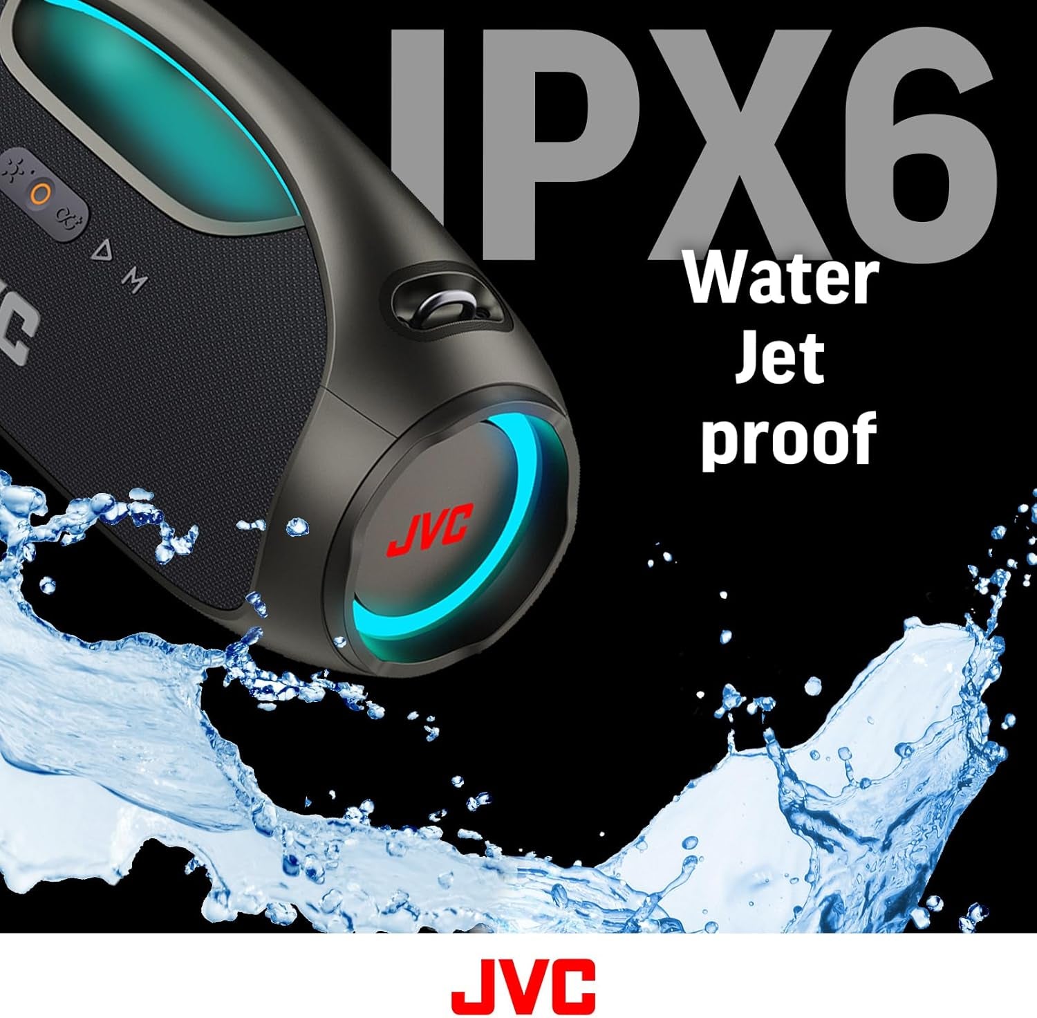 Portable Wireless Bluetooth Speaker - 120W with Dual Woofer Deep Bass, RGB Lighting, Indoor/Outdoor Boombox, Bluetooth 5.3, IPX6 Water Resistant, USB-C, 11-Hr Playtime, 2 Sound Modes - SP-PA15BT
