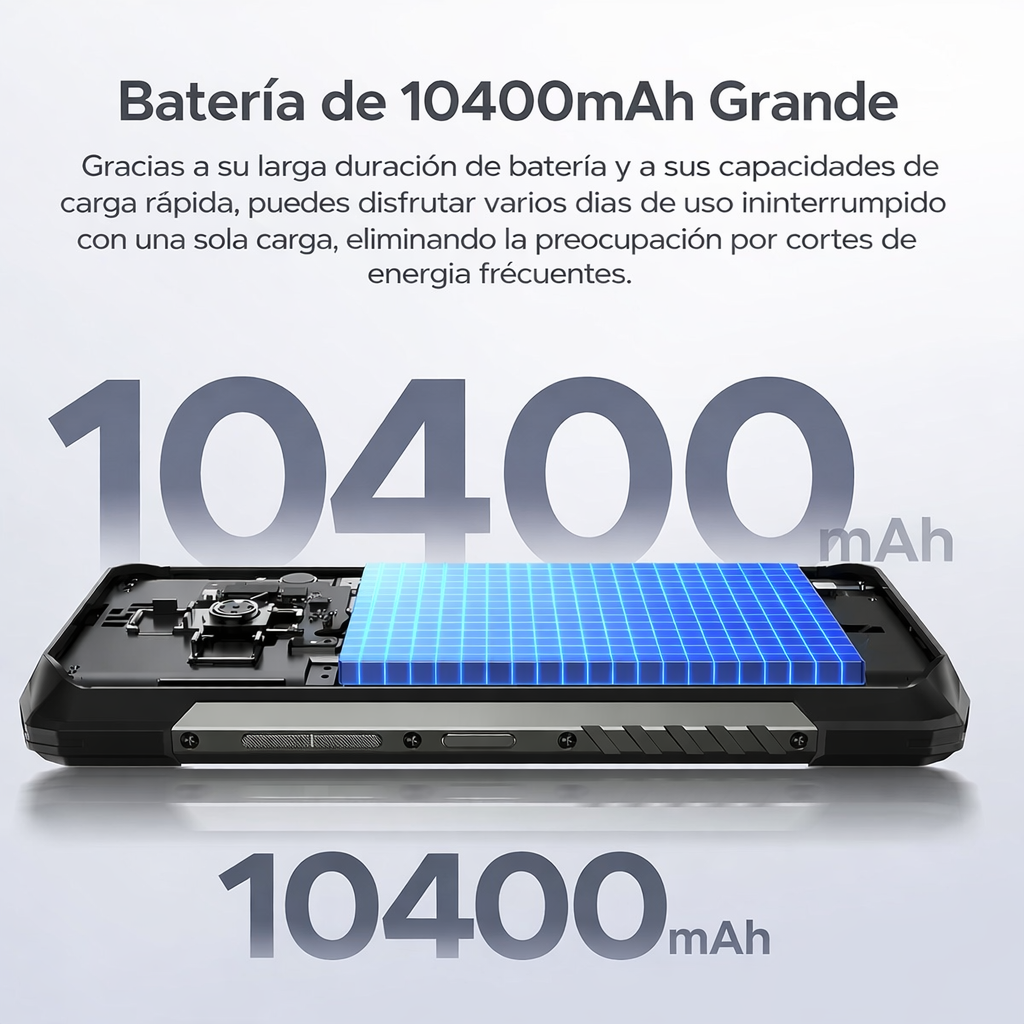 DOOGEE Fire 6 Version Global - Celular Indestructible con Cámara Térmica | 10400mAh y 16GB RAM