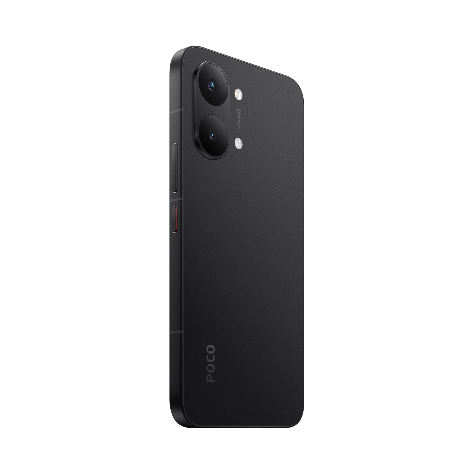 Xiaomi POCO X8 Pro Max negro: vista trasera en ángulo y perfil.