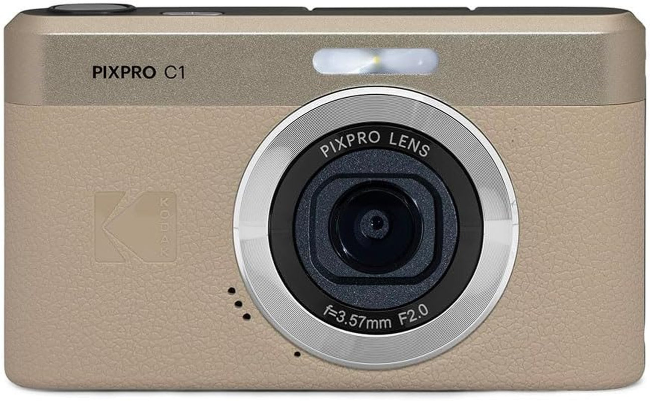 PIXPRO C1 Friendly Zoom Digital Camera - 13MP Compact Point and Shoot with 2.8” 180° Tilt LCD Flip Screen, Retro Vintage Design with 4X Zoom and 1080P Full HD Video for Travel, Vlogging, Black
