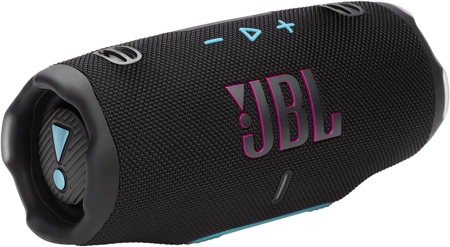 Charge 6 - Portable Waterproof & Drop-Proof Bluetooth Speaker, Bold  Pro Sound with AI Sound Boost, 28Hrs of Playtime, Built-In Powerbank & Comes with a Sturdy/Removable Carrying Strap (Black)