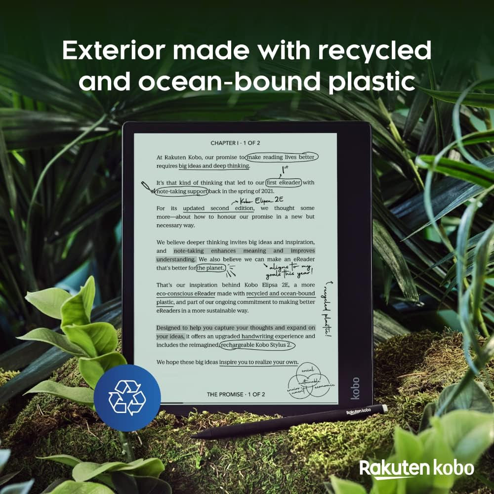 Elipsa 2E | Ereader | 10.3” Glare-Free Touchscreen with Comfortlight PRO | Includes  Stylus 2 | Adjustable Brightness | Wi-Fi | Carta E Ink Technology | 32GB of Storage