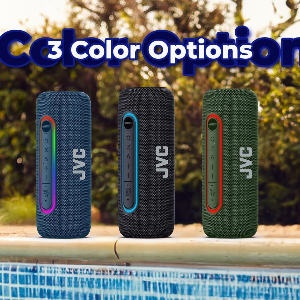 Illuminated Portable Wireless Speaker with 20W Max Outputs, Dynamic Sound, Bluetooth 5.0, TWS Capability, USB-C, IPX5, AUX In, up to 5-Hour Battery Life - SPPA5BTB (Black)